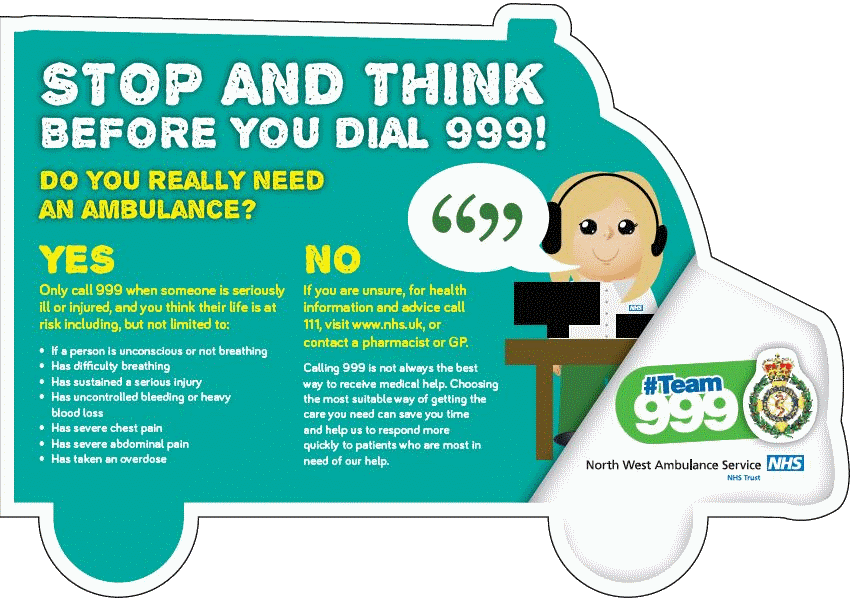 Do you really need to dial 999 advice leaflet